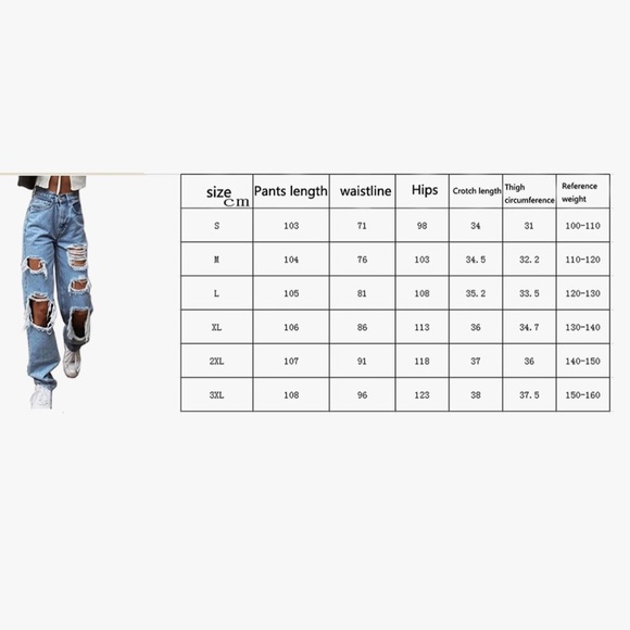 Mwardrobe NWOT High Wasted Baggy Ripped Boyfriend Jeans Small - Picture 11 of 11